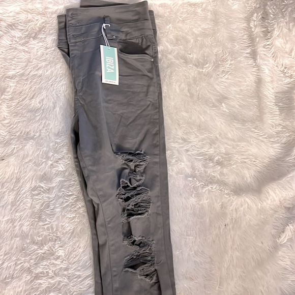 Urban Planet Grey Ultra High Rise Push Up Stressed Pants - Picture 5 of 5